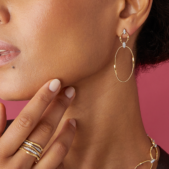 Marco Bicego Marrakech Collection Yellow Gold and Diamond Double